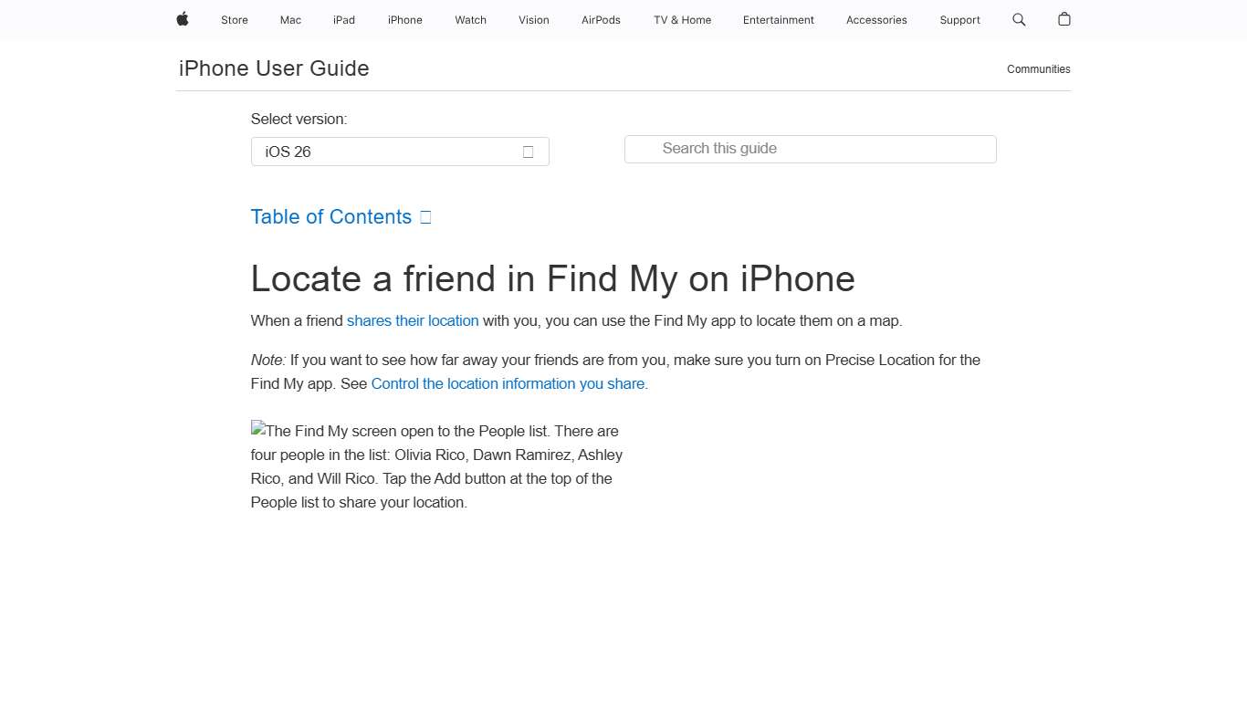 Locate a friend in Find My on iPhone - Apple Support